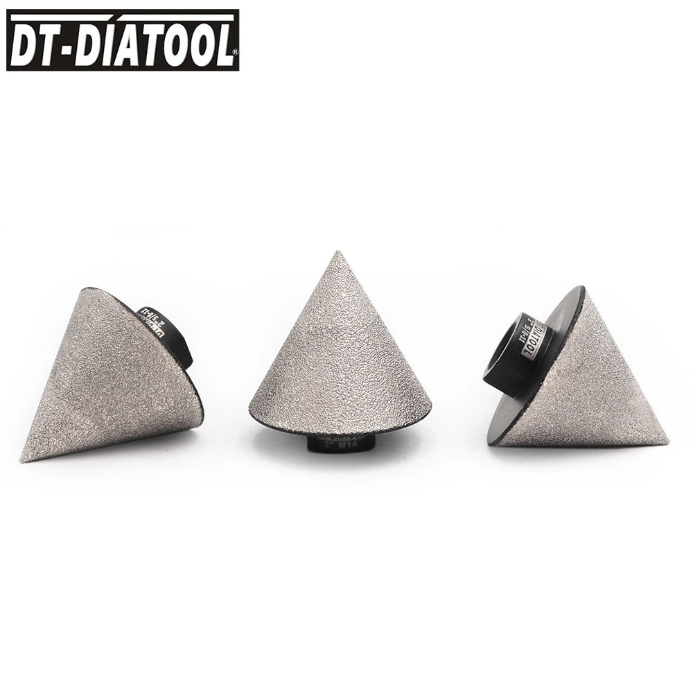 DT-DIATOOL 3pcs/pk Finger Bits Vacuum Brazed Dia 50mm 5/8-11  for Finishing Hole Tool Ceramic connection Beveling Chamfer Bit