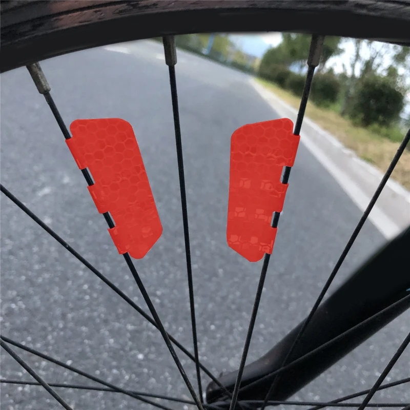 

Bicycle Spoke Reflector 4 Color Reflective Stickers for Bicycle Warning Safety Strips Bicycle Reflector H053
