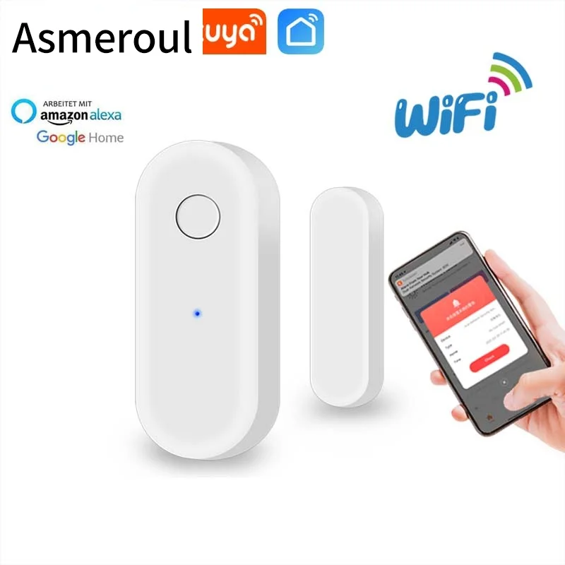

Умные детекторы открытия/закрытия окон и дверей Tuya, Wi-Fi, система охранной сигнализации для умного дома, Alexa Google Home, приложение Tuya
