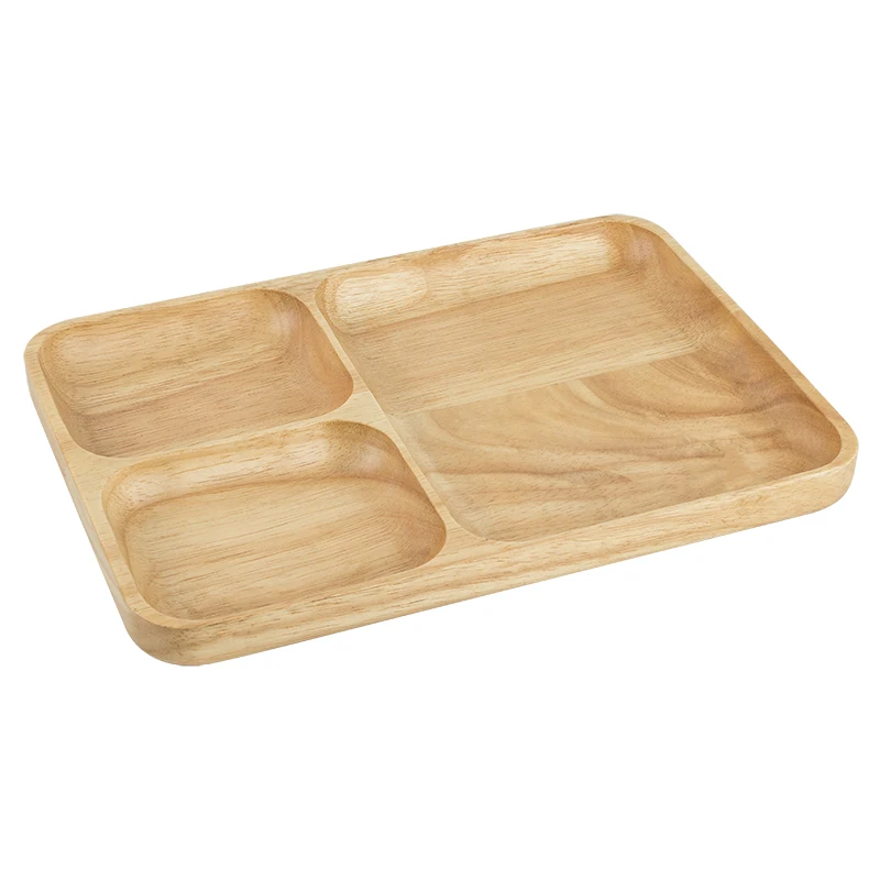 

Creative Wooden Snacks Plate Household Modern Style Eco Natural Wood Fruits Plate Multi-Function Storage Trays