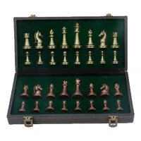 professional ornament chess luxury educational toys chess pieces metal wooden chess board decoration jogo de xadrez table games