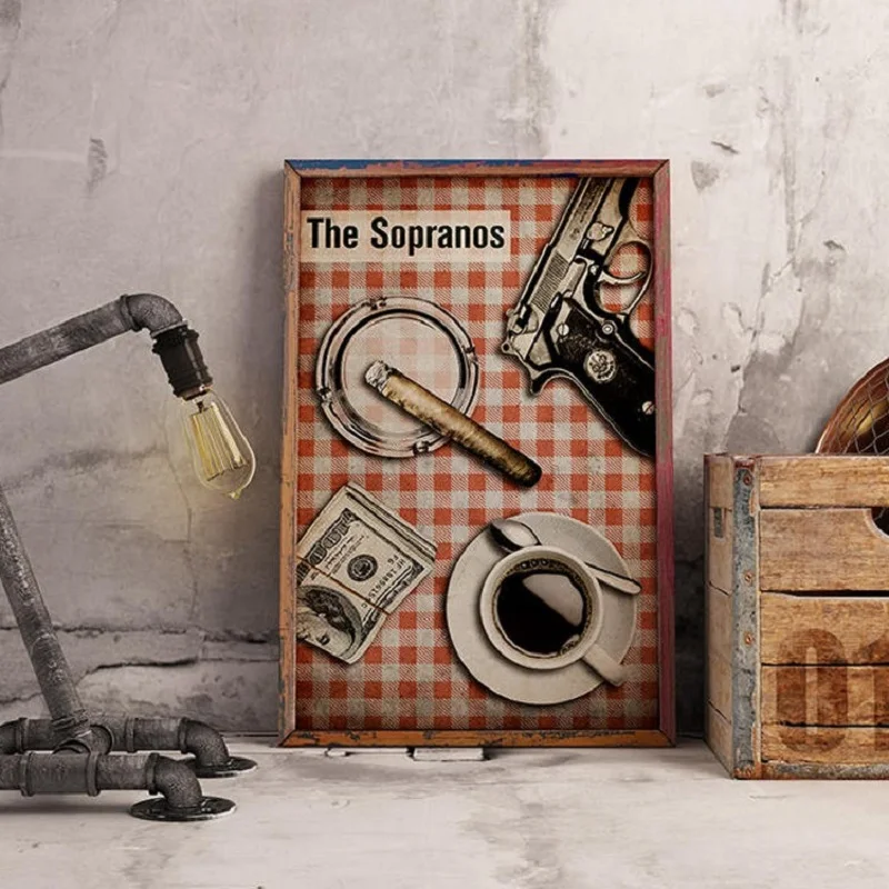 Винтажный бумажный плакат Джеймс Гандольфини сопранос плакаты с альтернативной