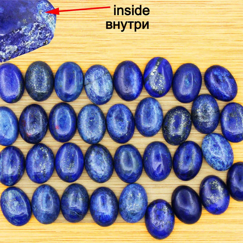 Oval Lapis Lazuli Stainless Steel Rings Natural Stone Leaf Plant Vintage Fashion Jewelry TR730