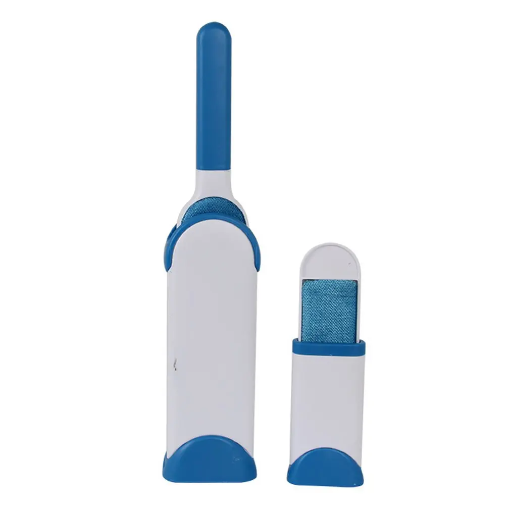 

Practical Handheld Pet Hair Remover Travel Home Use Magic Lint Dust Brush Clothes Cleaning Hair Remover Blue