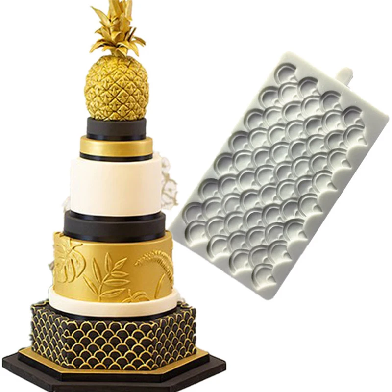 Силиконовые формы для тортов в форме рыбьей чешуи формочки украшения торта форма