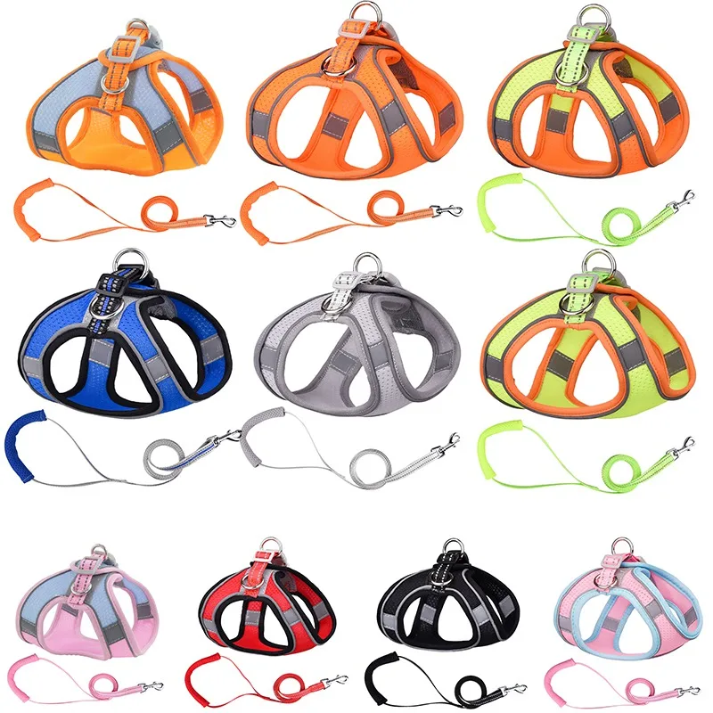 

Cat Dog Harness Vest Walking Leash For Puppy Puppy Cat Harnesses Nylon Mesh Harness For Small Medium Dog Cat Pet