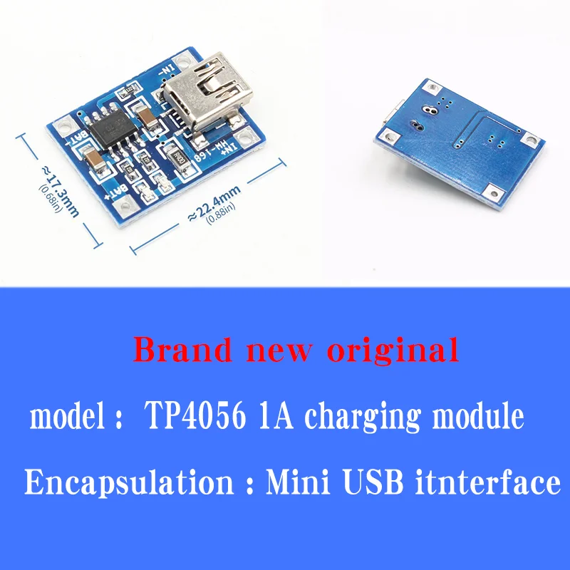 

10/pcs Lot TP4056 1A Lithium battery dedicated charging board Charging module Lithium battery charger Mini USB interface