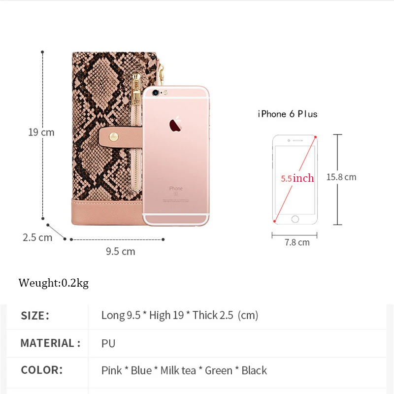 XMESSUN женские 2021 новый кошелек из змеиной кожи большой Ёмкость молнии Длинный мода