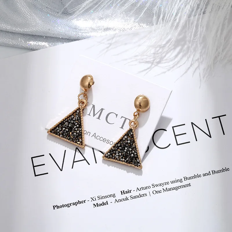 CARTER LISA хит продаж модные геометрические серьги в Корейском стиле черные