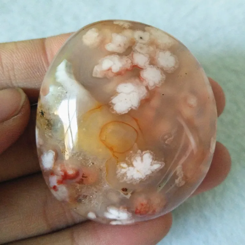 Агатовые пальмовые камни с натуральным камнем цветущие вишни игровые маленькие