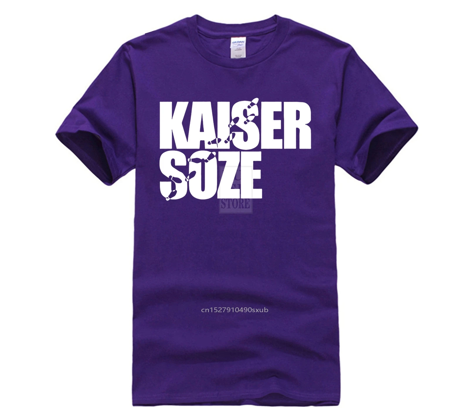 

Men's Print Casual 100% Cotton T-Shirt Popular 100% cotton Funny Fashion kaiser soze white T Shirt Unisex cool for mans