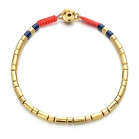 zmzy boho style enamel stretch bracelets for women rainbow bracelet gold color beads stackable stretch bracelet men jewelry