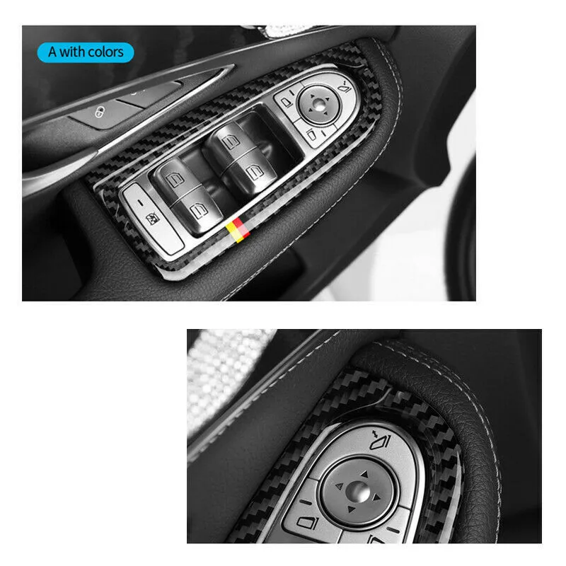 

Carbon Fiber Window Switch Cover Trim For Mercedes-Benz C Class W205 2014-2018 Window Switch Trim