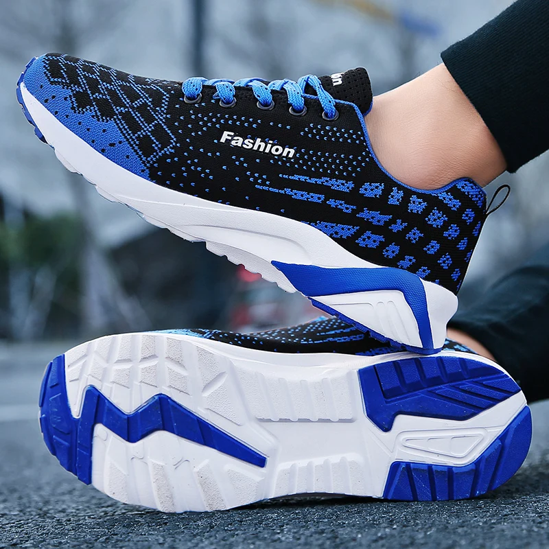 2019 Модная легкая мужская сетчатая повседневная обувь дышащие ткацкие мужские