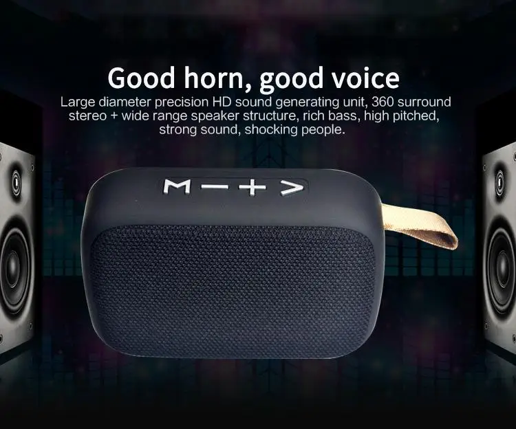 2021 HIFI Беспроводная Bluetooth колонка Портативная стерео сабвуфер динамик