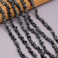40cm natural snowflow stone freeform chips irregular gravel beads for jewelry making diy bracelet necklace size 3x5 4x6mm