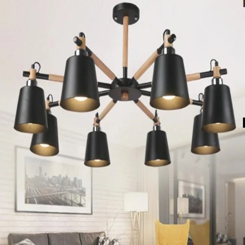 

Креативный японский кованый деревянный потолочный светильник для гостиной, спальни, ресторана, потолочный светильник