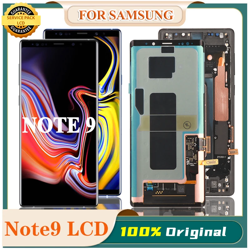 Сенсорный ЖК-экран с рамкой 6 4'' для SAMSUNG GALAXY Note 9 Note9 N960D N960F | Мобильные телефоны