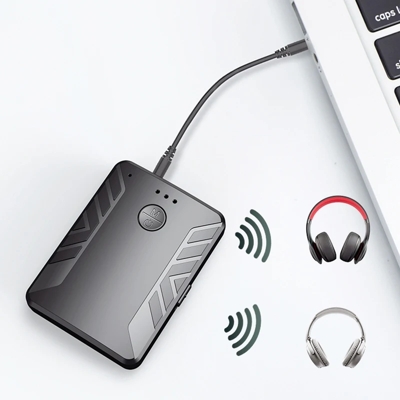 

T19 Bluetooth 5.0 o Transmitter and Receiver Call 3 in 1 TV Computer Dual Transmitter One for Two Adapter