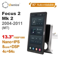 auto rotatable 19201080 13 3 ownice android 10 0 car multimedia for ford focus 2 mk 2 2004 2011 car auto radio audio video