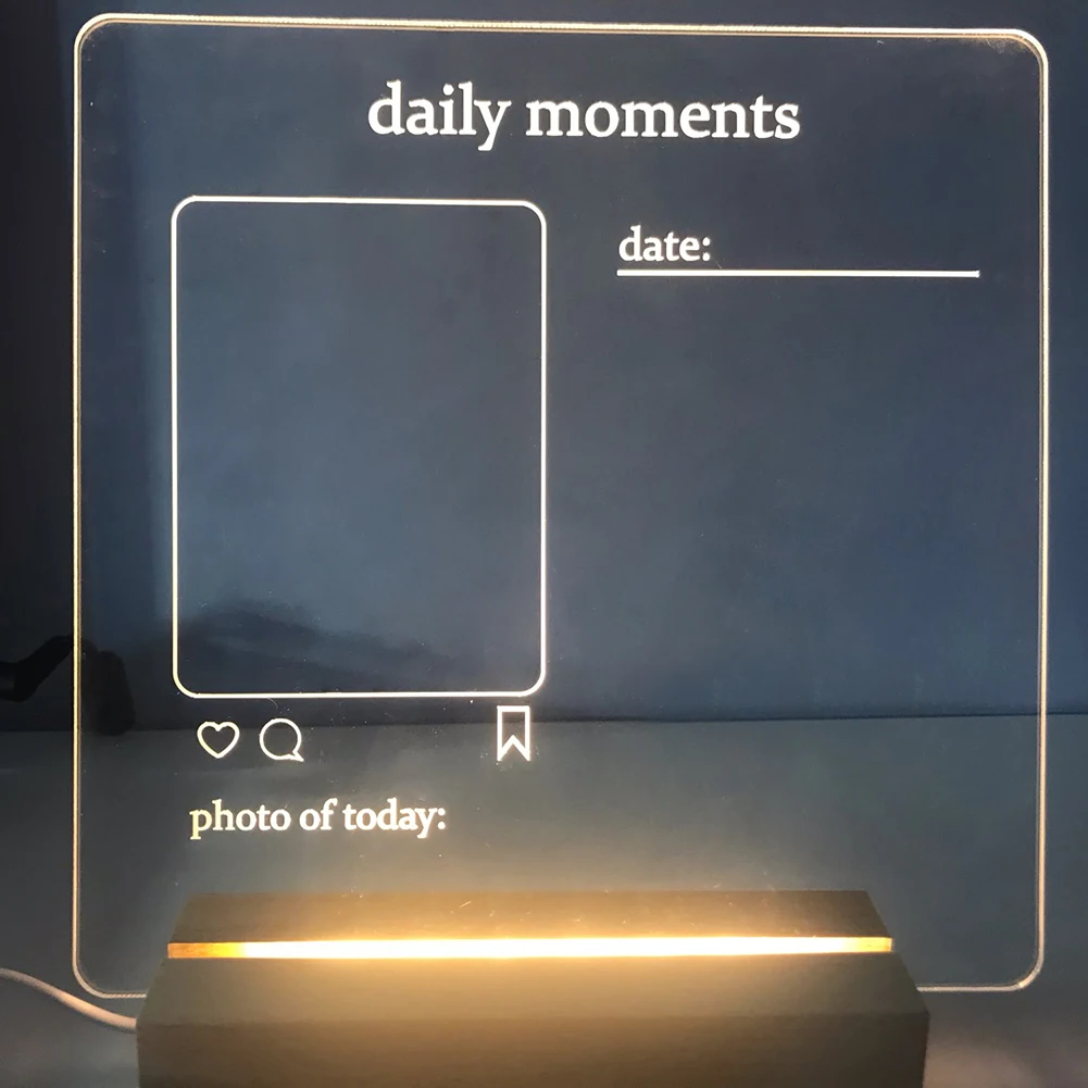 

Акриловая доска для записей и сообщений + блестящая основа + стираемая ручка, настольное украшение, многофункциональная настольная доска дл...