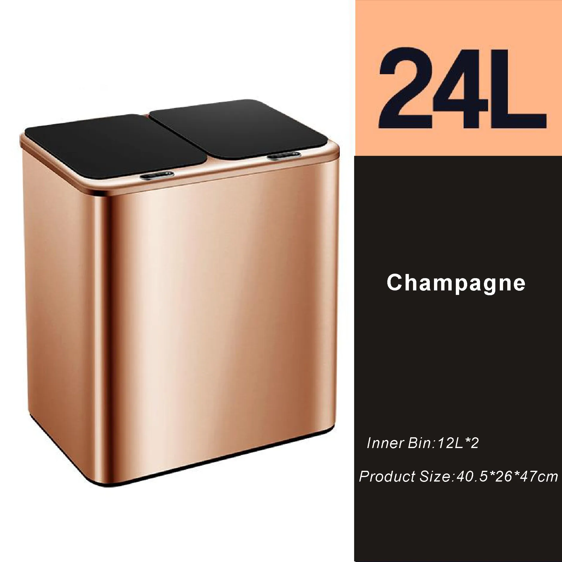 Мусорная корзина из нержавеющей стали с датчиком движения и автоматическим