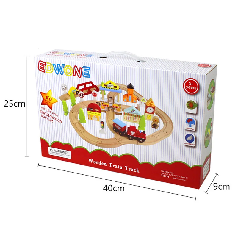 44 шт. деревянные железнодорожные треки игрушки гоночные поезда мостовые станции