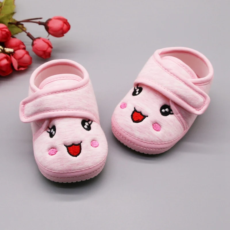 

Baby Toddler Boy Girl Cute Smile Cartoon Pattern Anti-Slip Shoes Casual Walking Shoe Toddler Cow Muscle Soled First Walkers
