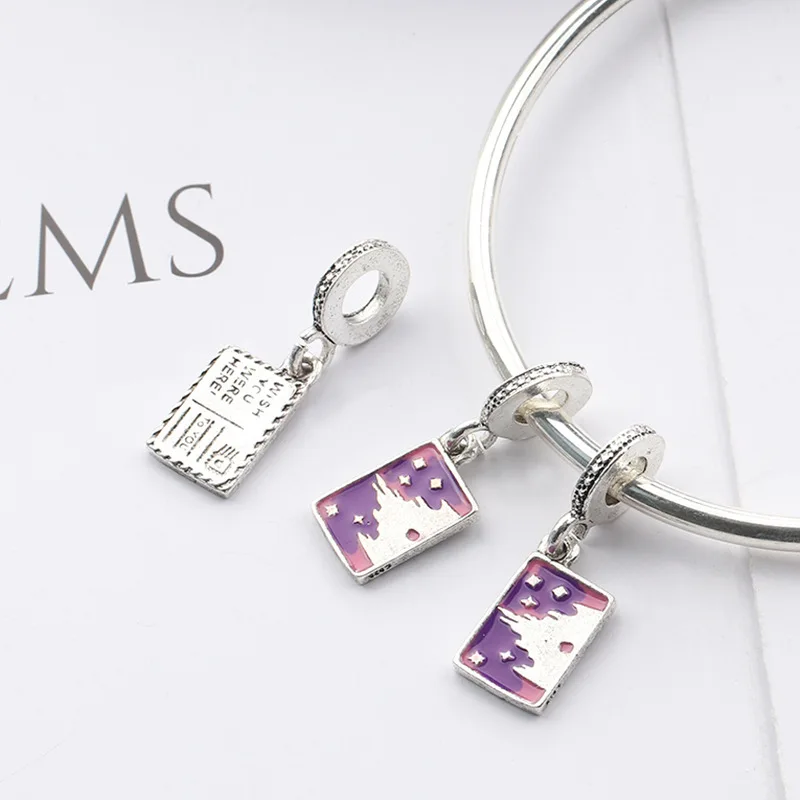 5 шт. Европейский Стиль подвеска в форме открытки эмаль Western замок Мозаика из