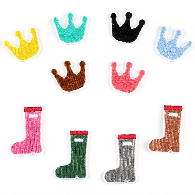 Нашивки с вышивкой в виде короны носков 50 шт./лот аксессуары для украшения одежды