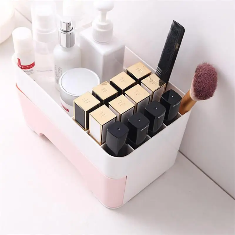 Пластиковая коробка для хранения органайзер макияжа косметический ящик