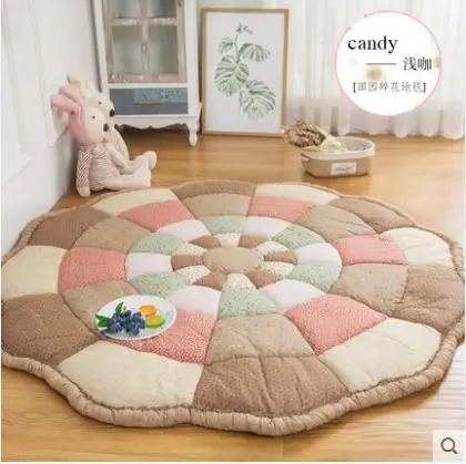 145cm Cotton Reversible Carpet,Pope Woven Carpet Woven Solid Color Round Rug Cushion Circular living Room Bedroom Rug - Цвет: Темно-серый