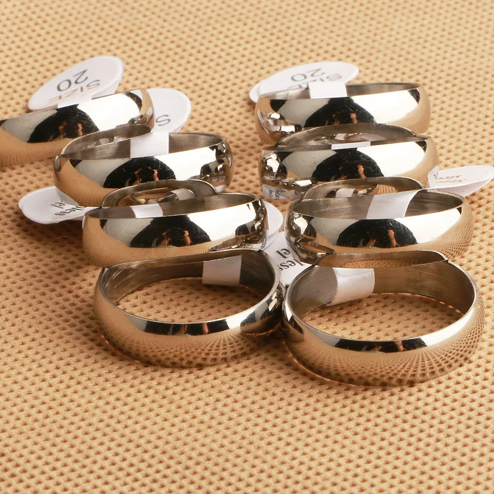 Новинка парные кольца из нержавеющей стали размером 6 мм для мужчин и женщин 50 шт.