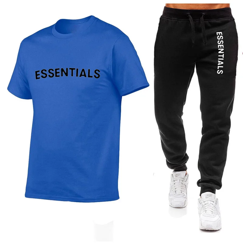 

Pantalones cortos estilo hip-hop para hombres nuevos deportes camiseta transpirable negra y gris + pantalones