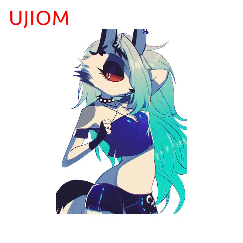 

UJIOM Cartoon Furry Wall Stickers Helluva Boss Loona Stickers Bedroom Decals Bathroom Waterproof Accessories
