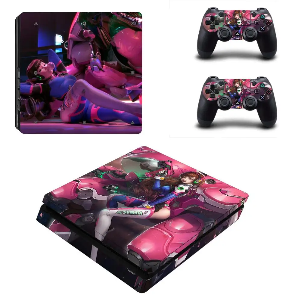 OW D. Va PS4 тонкие наклейки через часы PS 4 Play станция на кожу наклейка для playstation