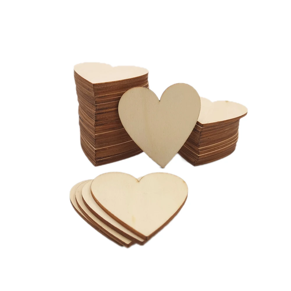 20 шт. 60 мм деревянные сердечки формы балтийские из березового дерева для дня