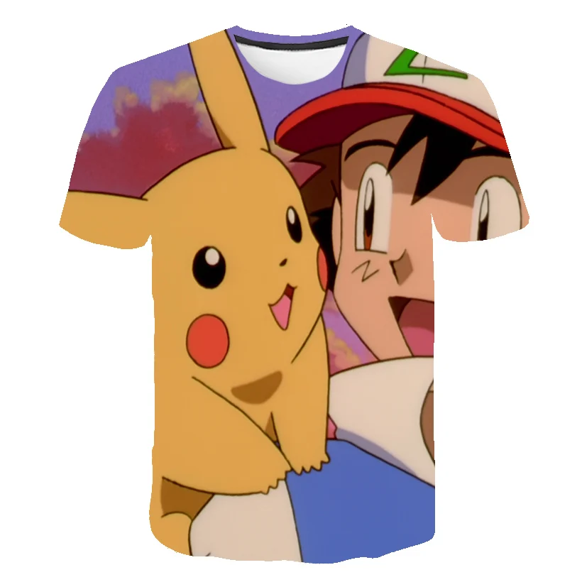 

Summer Kids T-shirts Short Sleeve Funny Pokemon T shirt Boys Children Clothing 2019 Summer Baby Girls Clothes Street Clothes