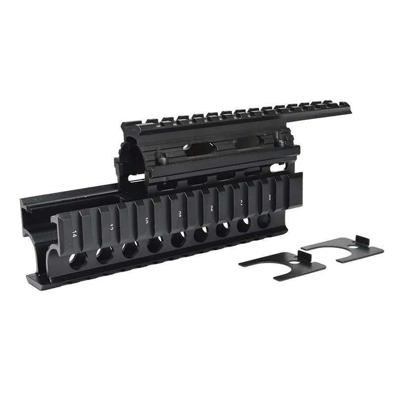 

Outdoor Sports Fishbone Front bracket Four track systems 20MM Leather rail Aluminum alloy material Toy Gun updated accessories