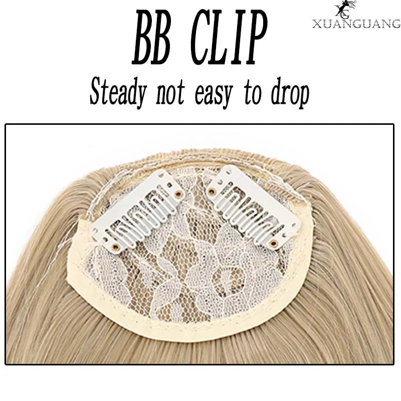XUANGUANG короткая и аккуратная челка накладная бахрома клипса для взрослых женщин