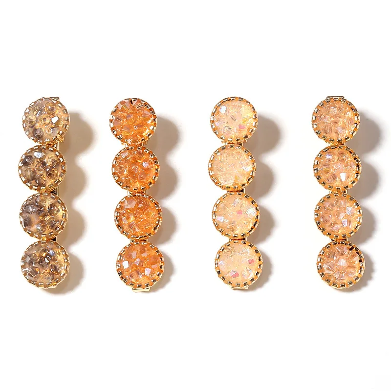 1 шт. женские элегантные хрустальные бусины геометрический заколки для волос