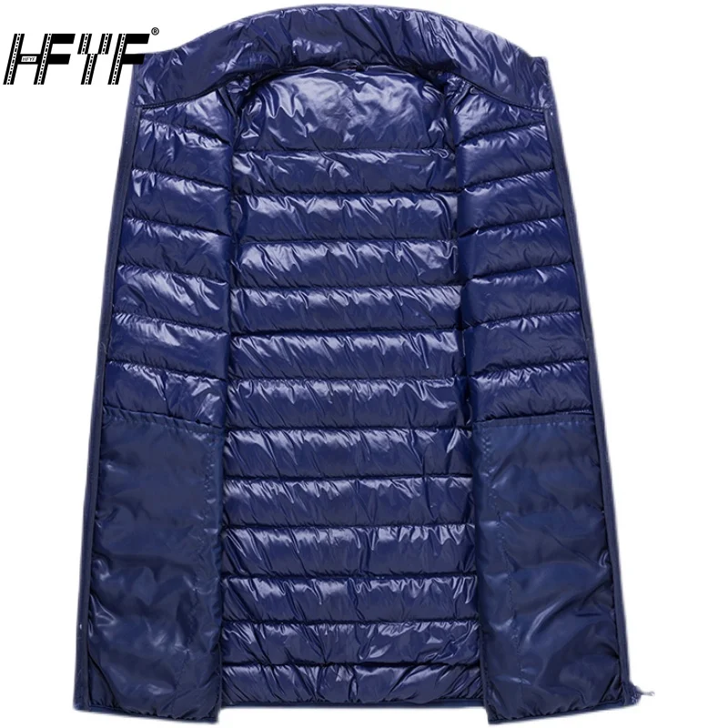 HFYF Autumn Winter Men's Solid vintage sleeveless Long Collar Cotton Jacket Men's casual ​double-sided Warm Windproof Vest