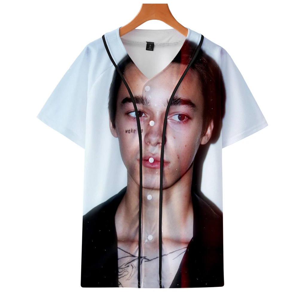 Повседневная крутая Бейсбольная Футболка с 3D принтом для мужчин и женщин летняя