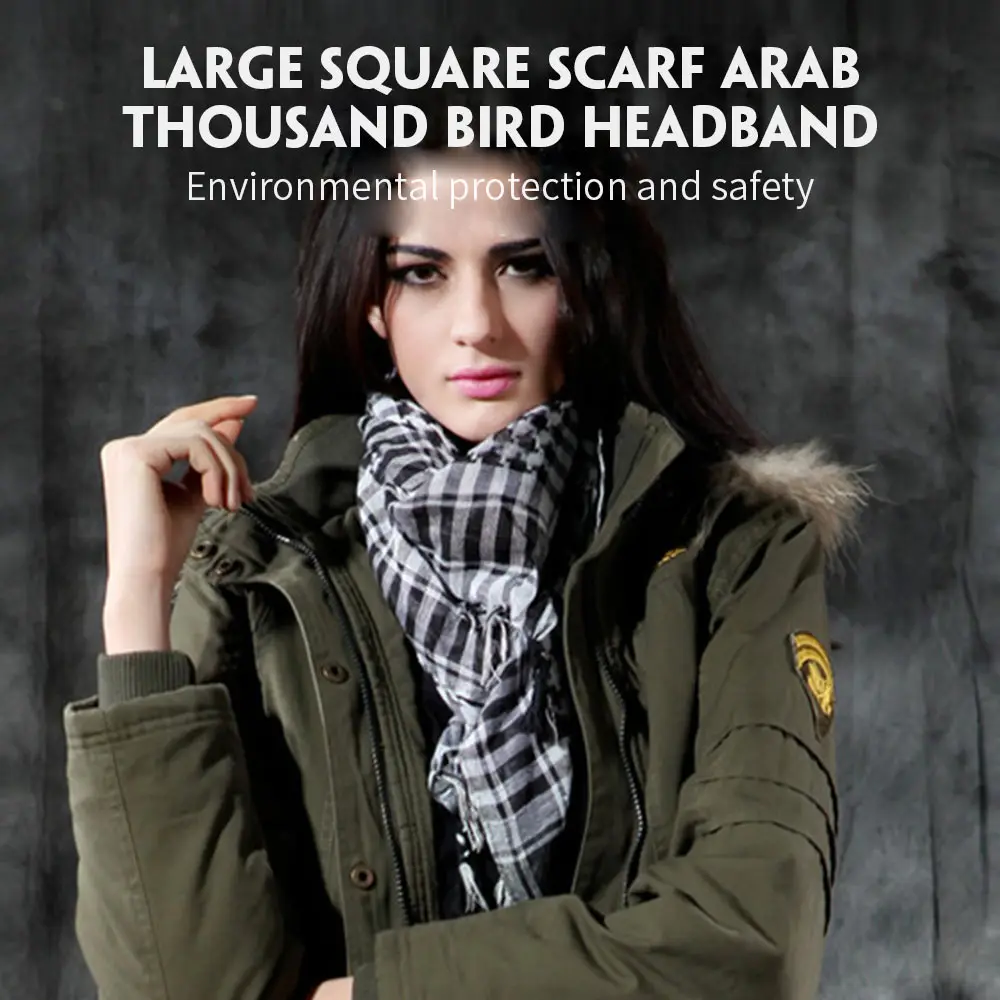 Женский тюрбан большой квадратный шарф арабский твидовый сетчатый Шелковый