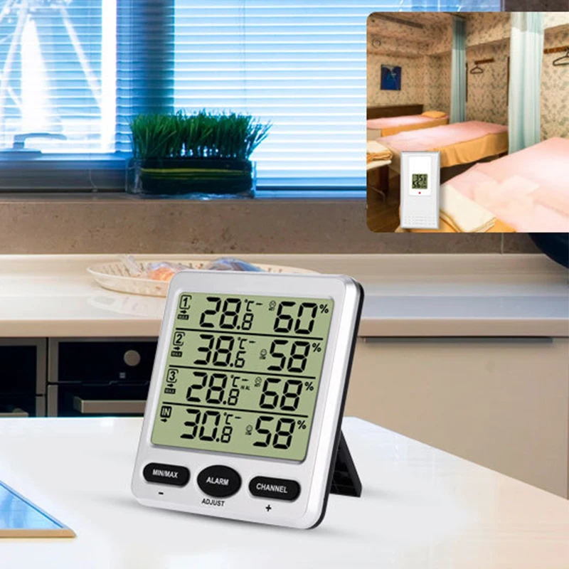 Hygrometer Thermometer Digital LCD Indoor Outdoor Wireless Sensor Temperature Humidity Monitor Remote Control | Инструменты