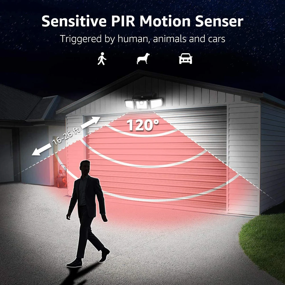 Светодиодный уличный светильник на солнечной батарее с датчиком движения