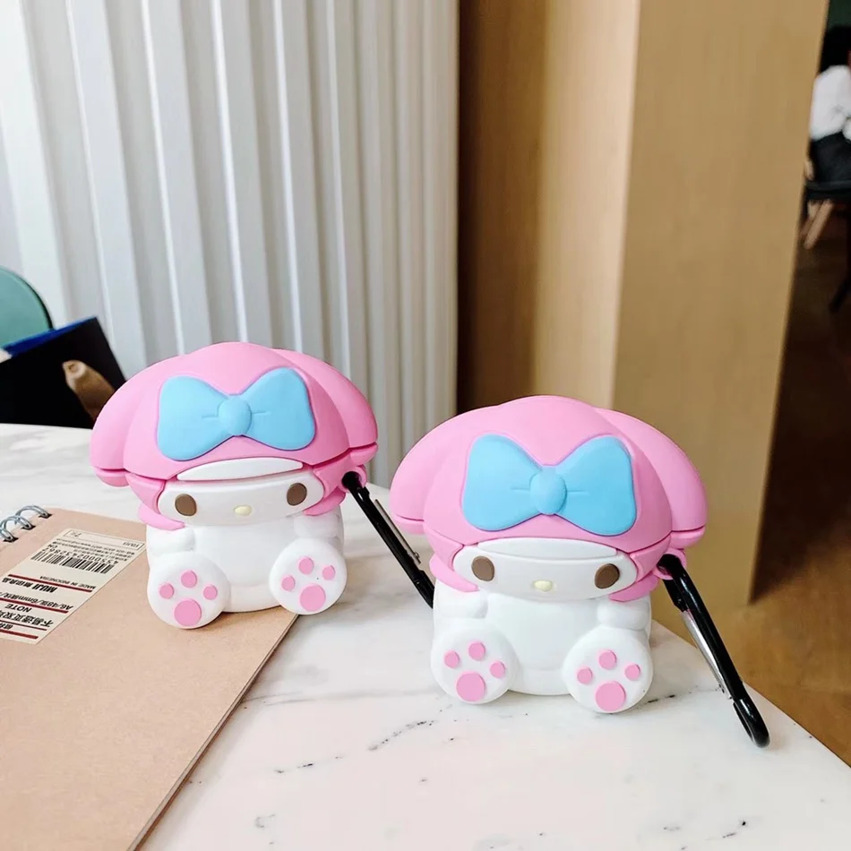 Милый 3D чехол для наушников для Airpods 2, чехол с изображением аниме, Детские Силиконовые Наушники с изображением утки, Защитная крышка для Apple Airpods 1, чехол для Earpods