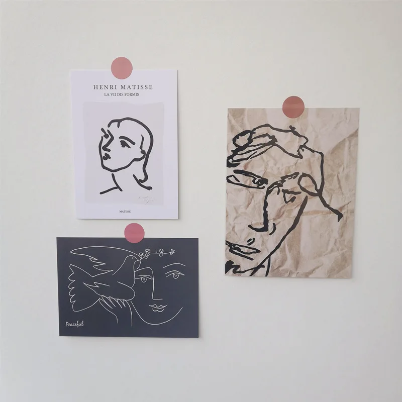 Уникальный абстрактный Художественная открытка-картина и цветы птицы Ins