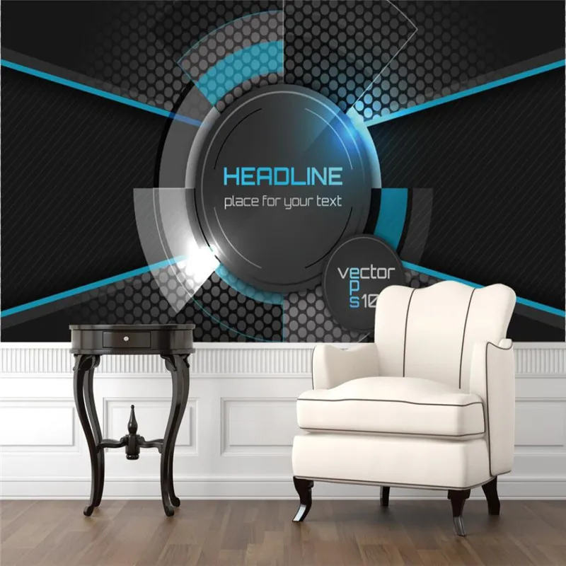 Modern Technology Sense Mural IT Enterprise Office Industrial Decor Wallpaper 3D Internet Cafe E-sports Background Wall Paper |