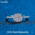 Женское Обручальное кольцо из серебра 100% пробы с искусственным муассанитом 925 карата